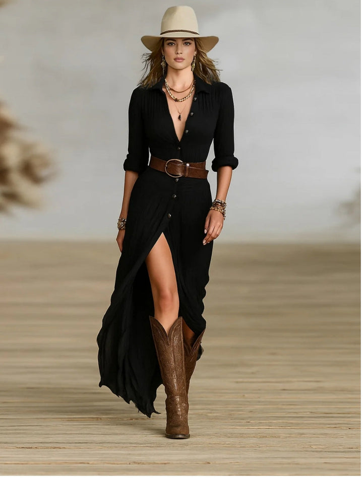 Loréane – Elegant Pleated Dress