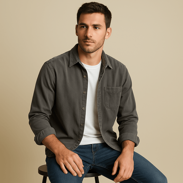 Hamdun Corduroy Shirt with Buttons - Elena Harper