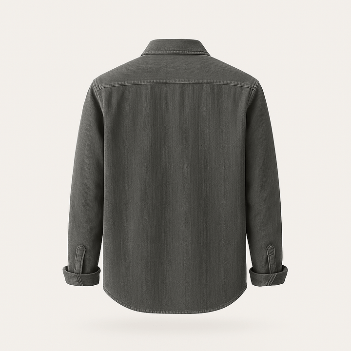 Hamdun Corduroy Shirt with Buttons, view 7 - Elena Harper
