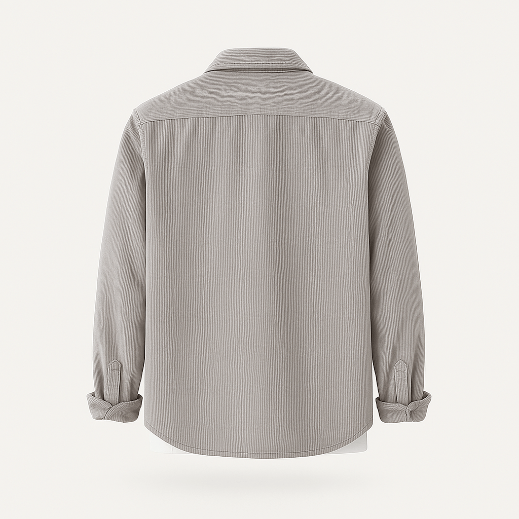 Hamdun Corduroy Shirt with Buttons, view 8 - Elena Harper