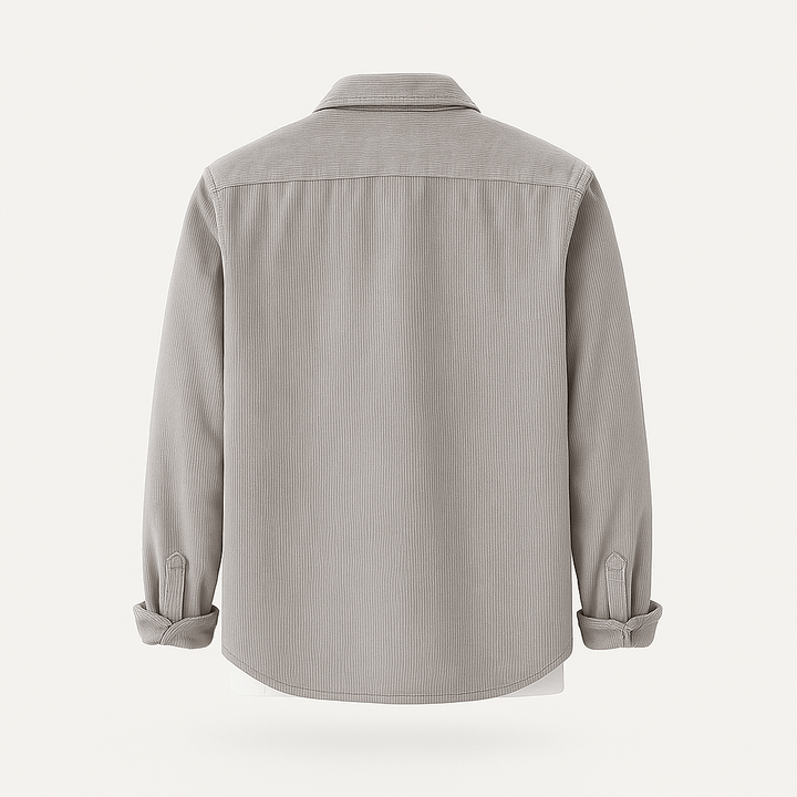 Hamdun Corduroy Shirt with Buttons, view 8 - Elena Harper