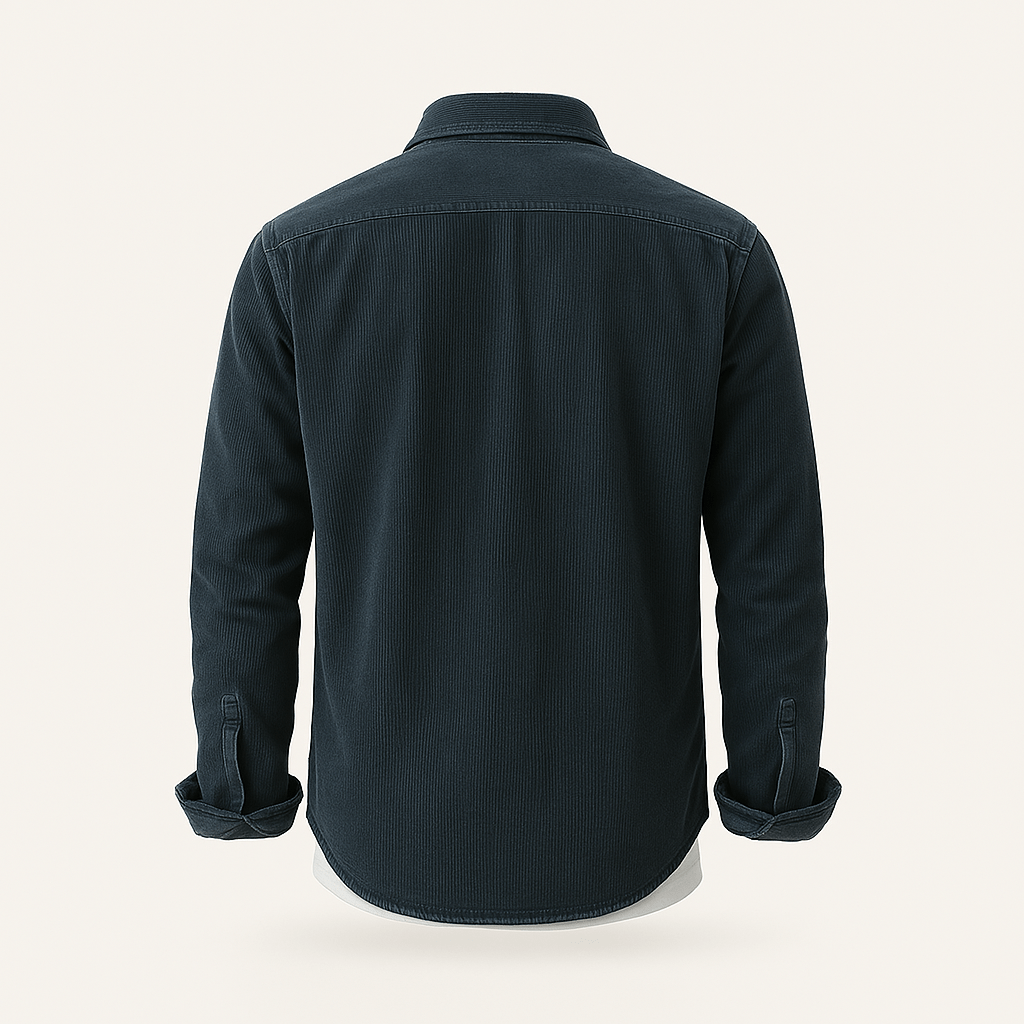 Hamdun Corduroy Shirt with Buttons, view 10 - Elena Harper