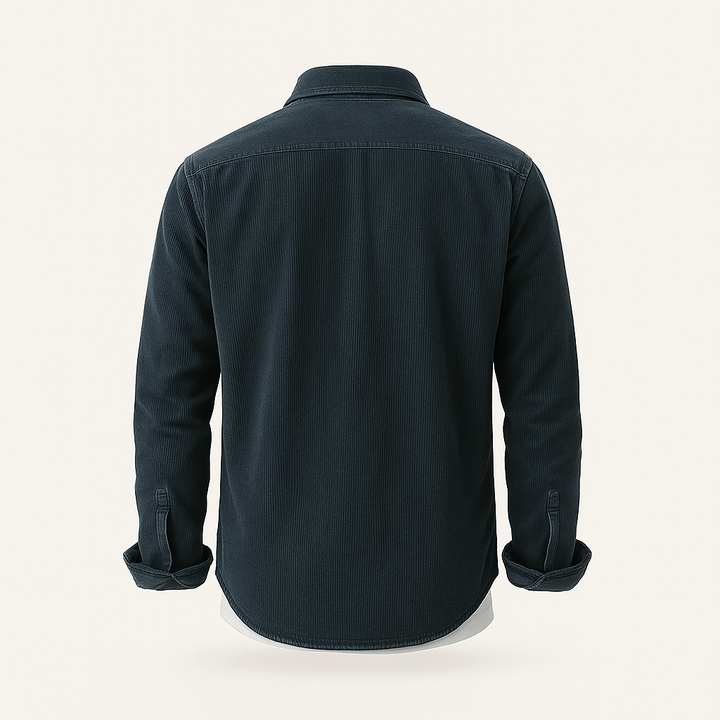 Hamdun Corduroy Shirt with Buttons, view 10 - Elena Harper
