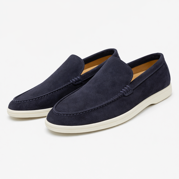 Leandro Soft Suede Loafers, view 5 - Elena Harper