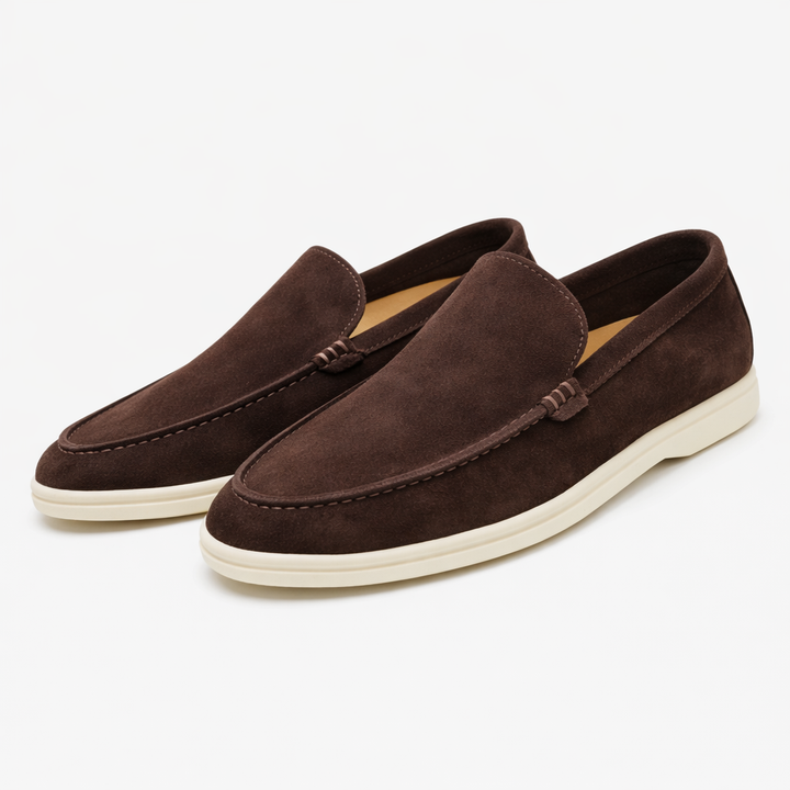 Leandro Soft Suede Loafers, view 4 - Elena Harper