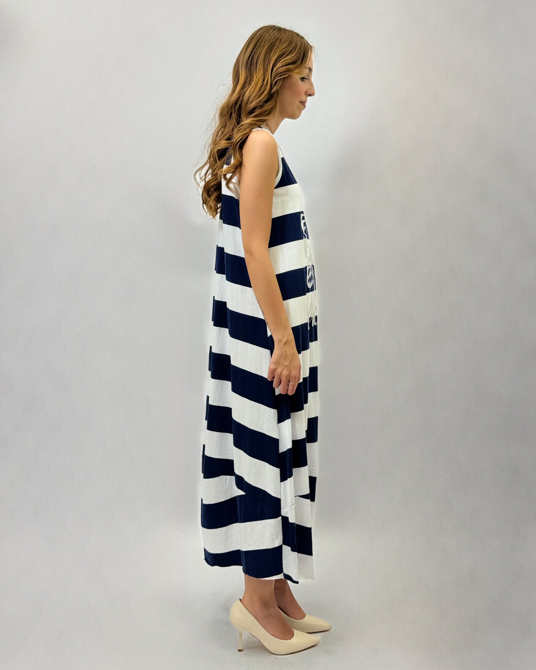Nadine™  |  Long Sleeveless Striped Size