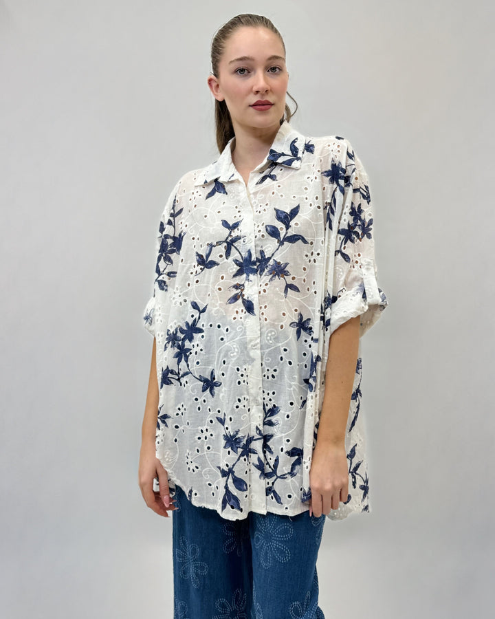 Zelda™  |  soft luxurious fabrics Shirt Floral Detail
