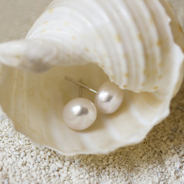 Aiko Classic Stud Earrings, view 4 - Elena Harper