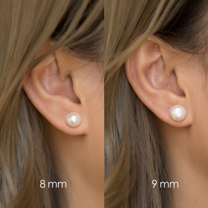Aiko Classic Stud Earrings, view 3 - Elena Harper