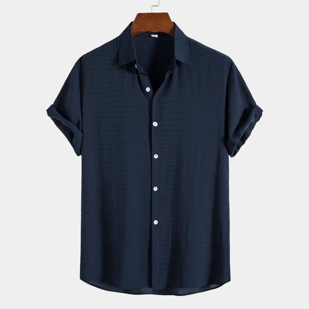 Emma & Rose Manhattan Rio™ summer shirt, light fabric with floral pattern, short sleeves, casual style, front button closure.