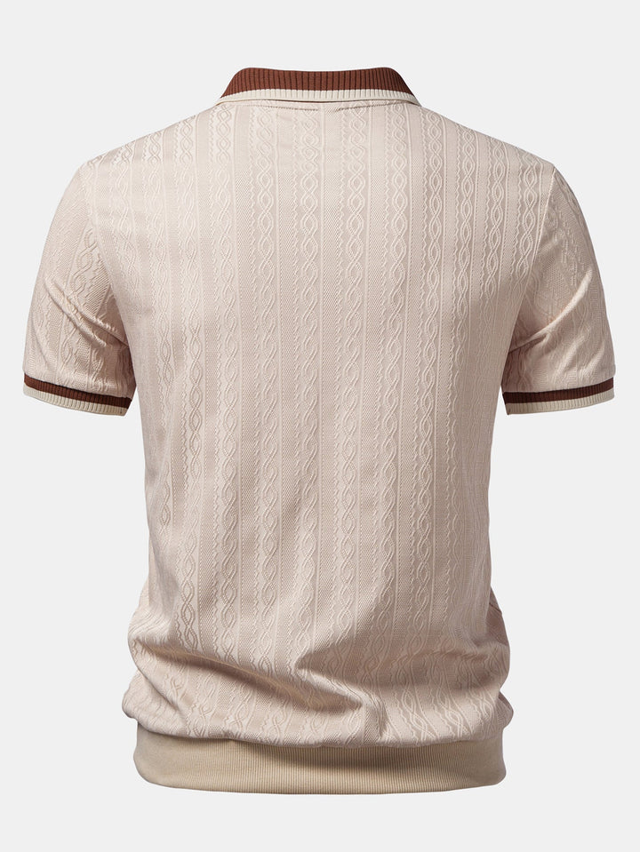 TAORMINA Knitted Zip Polo Shirt