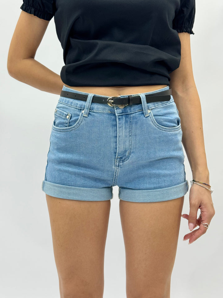 Greta™  |  Belted Shorts Cuffs