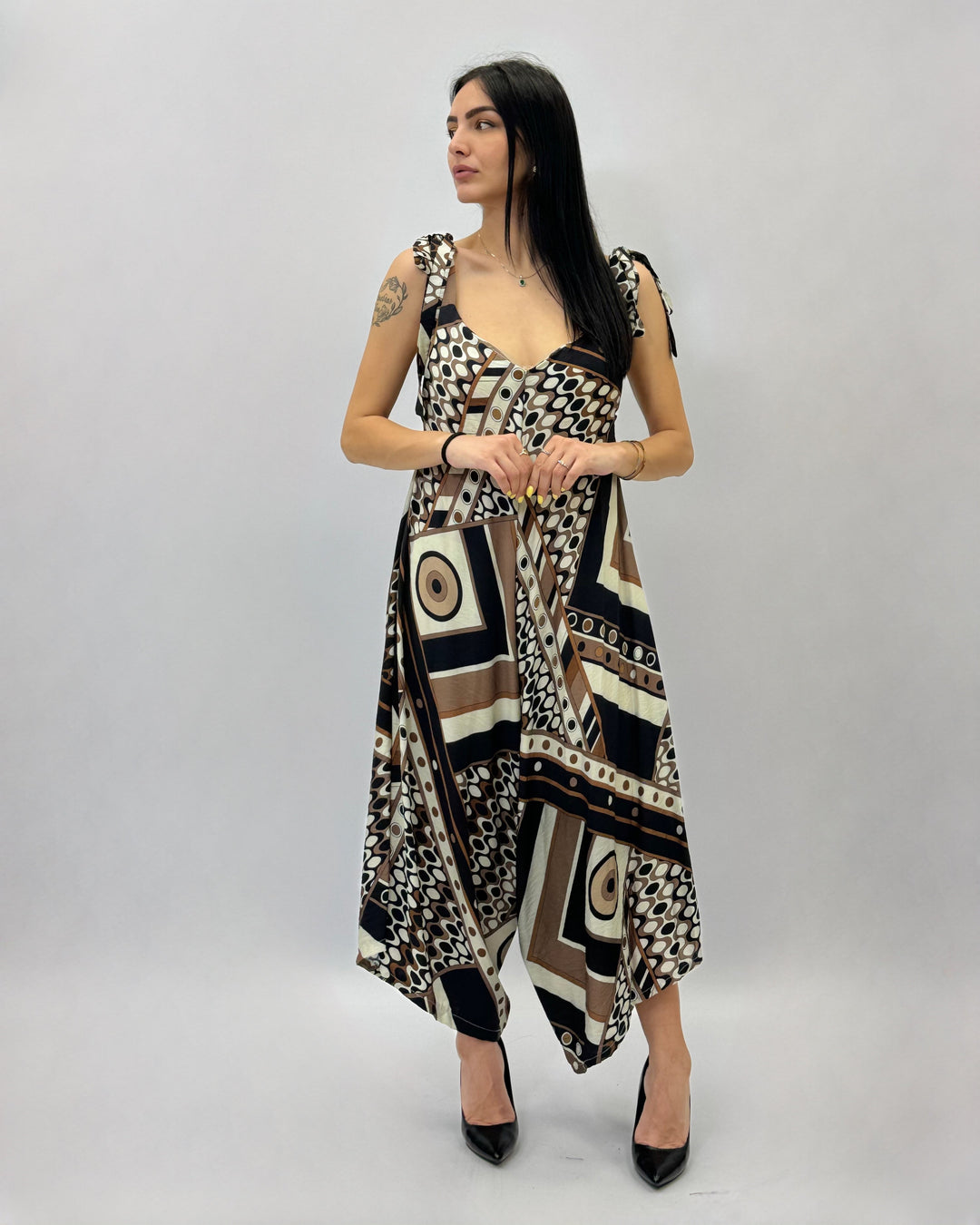 Esmé™  |  Sleeveless Jumpsuit Detail Print