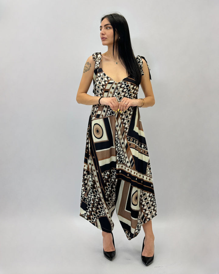 Esmé™  |  Sleeveless Jumpsuit Detail Print