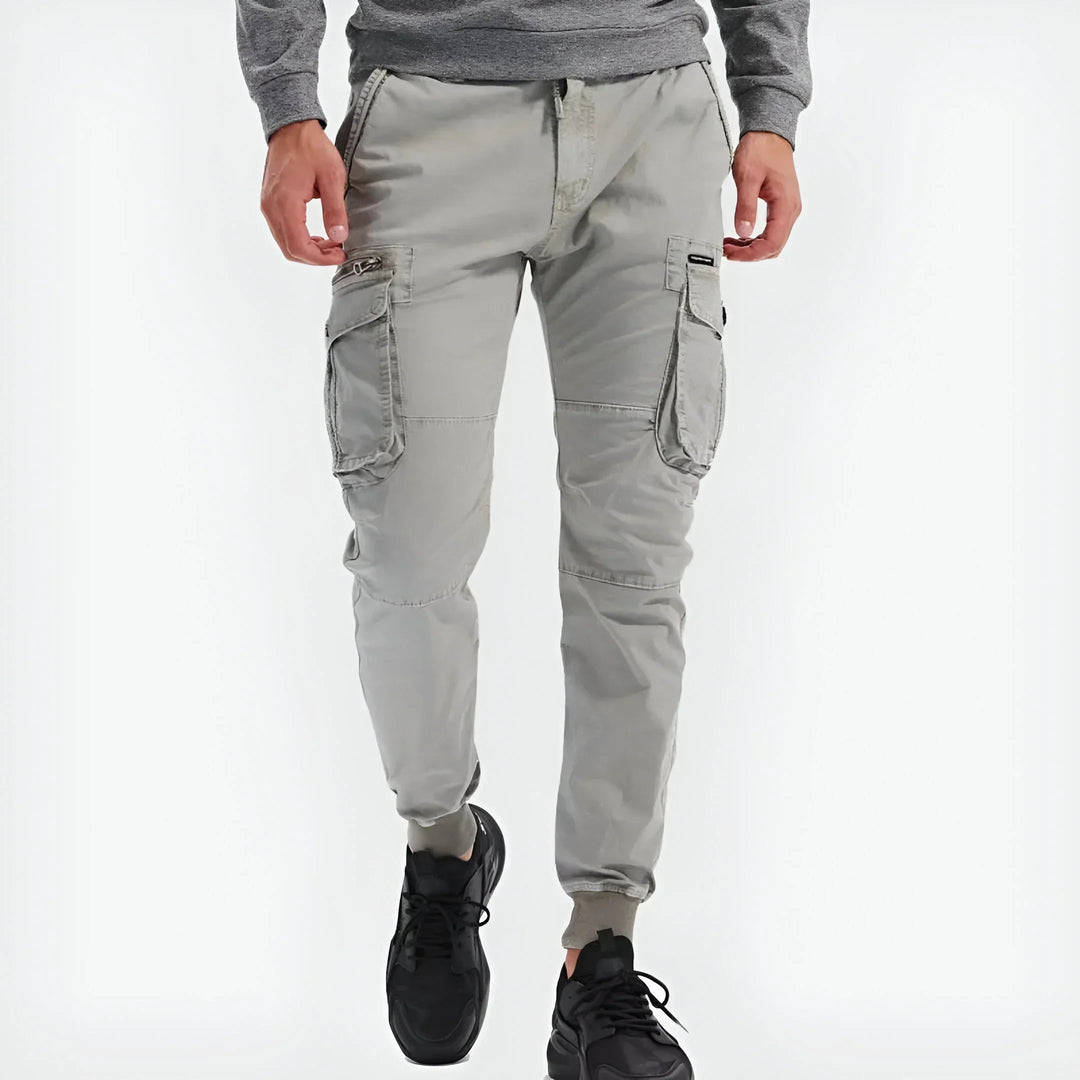 Cotton Cargo Pants for Men, view 3 - Elena Harper