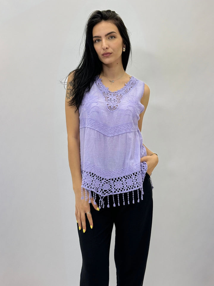 Greer™  |  soft luxurious fabrics Tank Top Embroidery