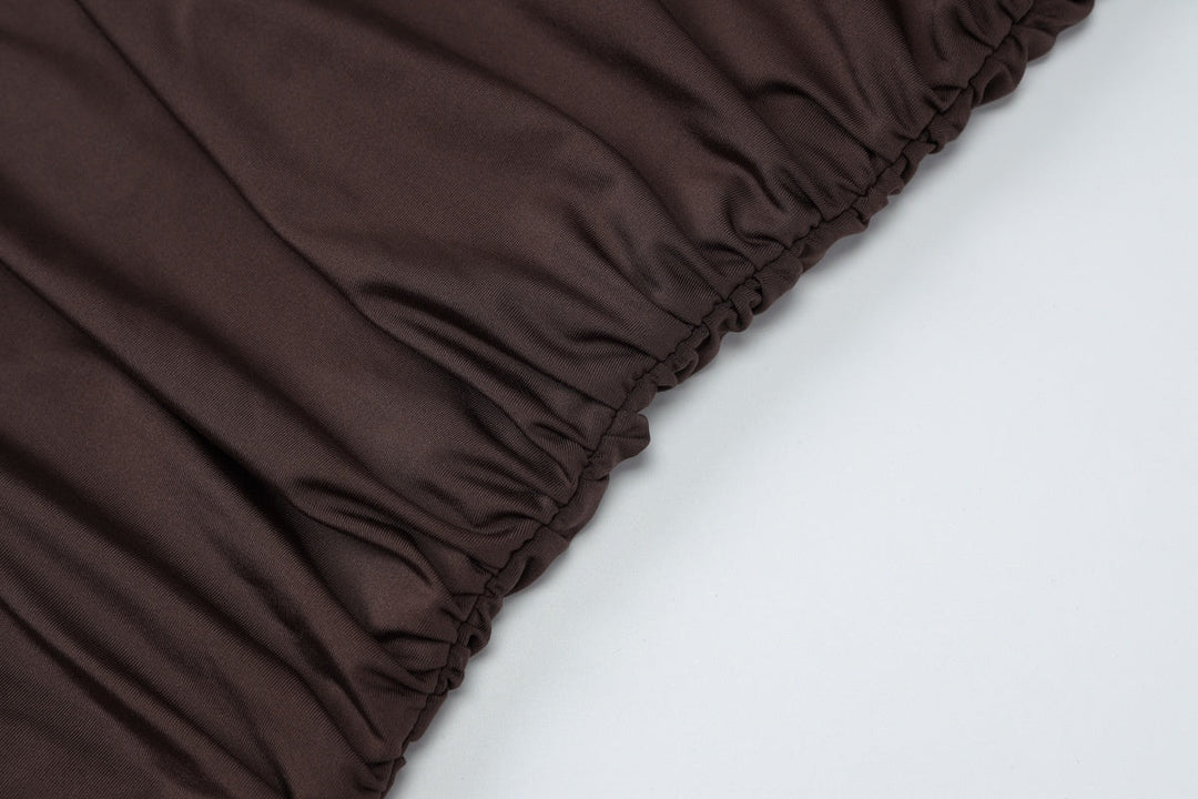 Gerda Elegant Draped Mini Dress - Elena Harper