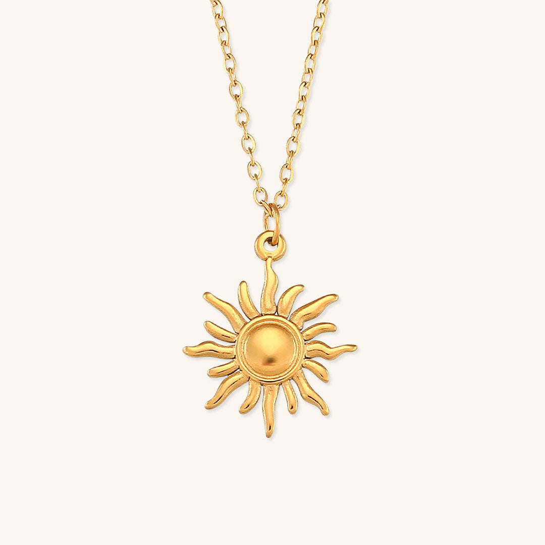 Eliora Necklace with Sun Motif, view 5 - Elena Harper