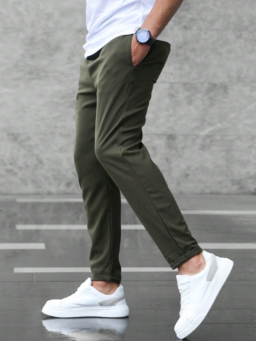Jogging Slim Fit Premium Men – Casual Fitted Pants with Drawstring