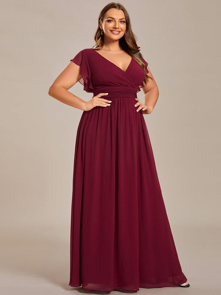 Elegant Open Back Long Chiffon Bridesmaid Dress, view 7 - Elena Harper