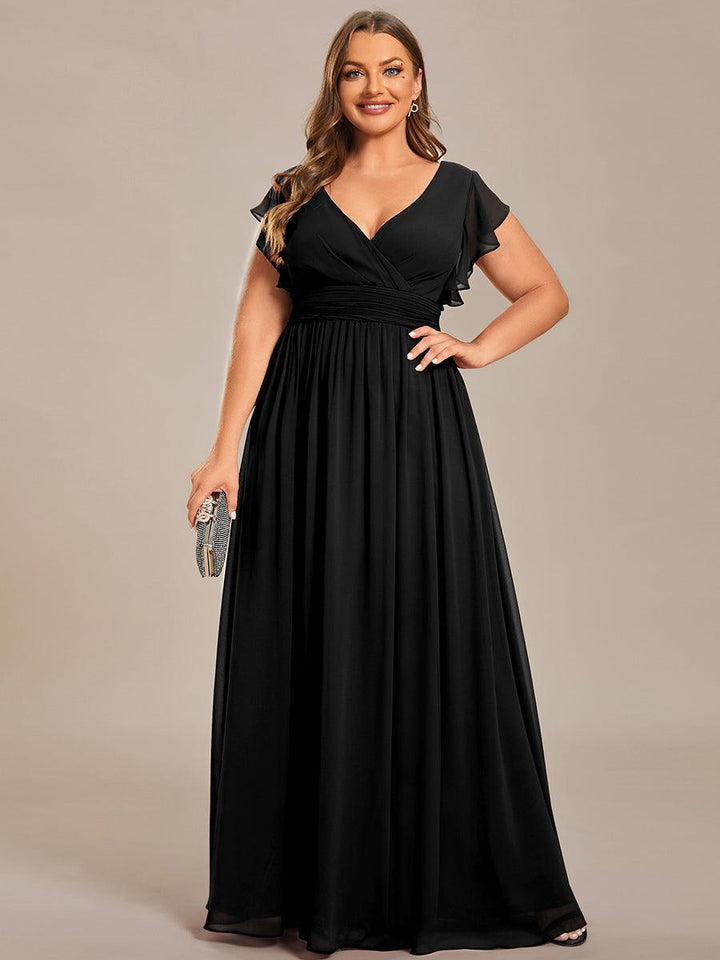 Elegant Open Back Long Chiffon Bridesmaid Dress - Elena Harper