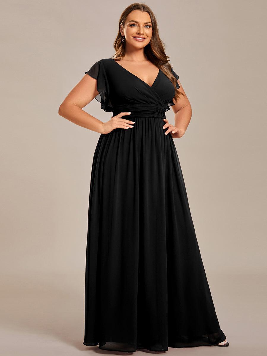 Elegant Open Back Long Chiffon Bridesmaid Dress - Elena Harper