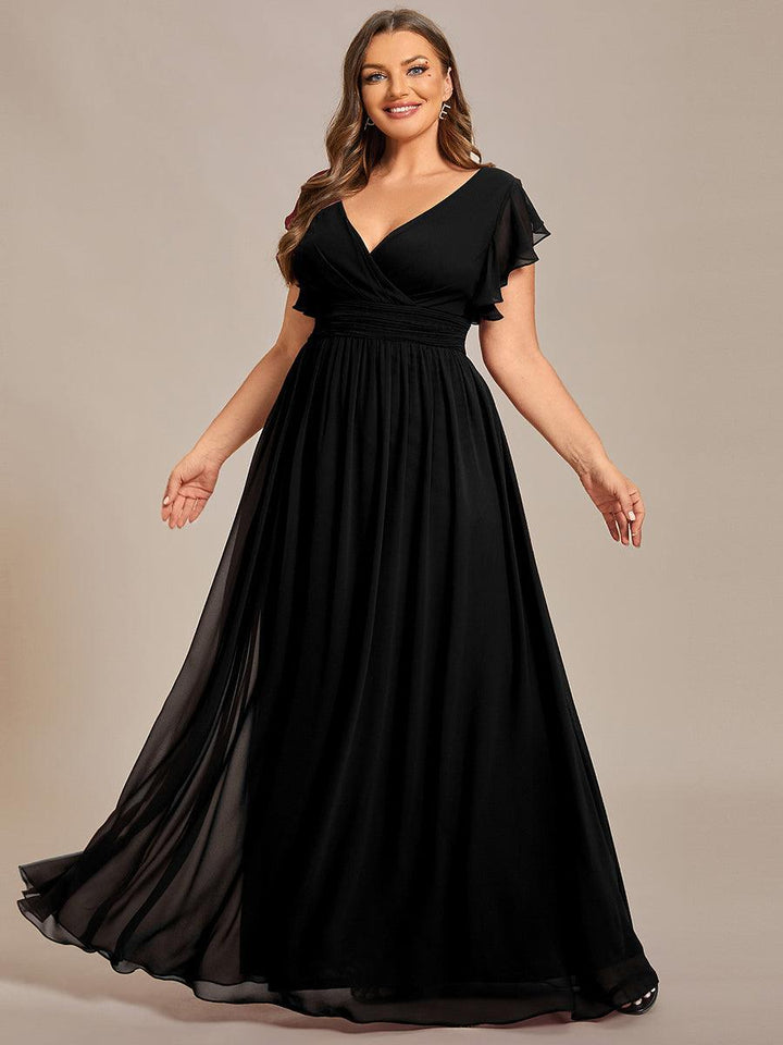Elegant Open Back Long Chiffon Bridesmaid Dress - Elena Harper