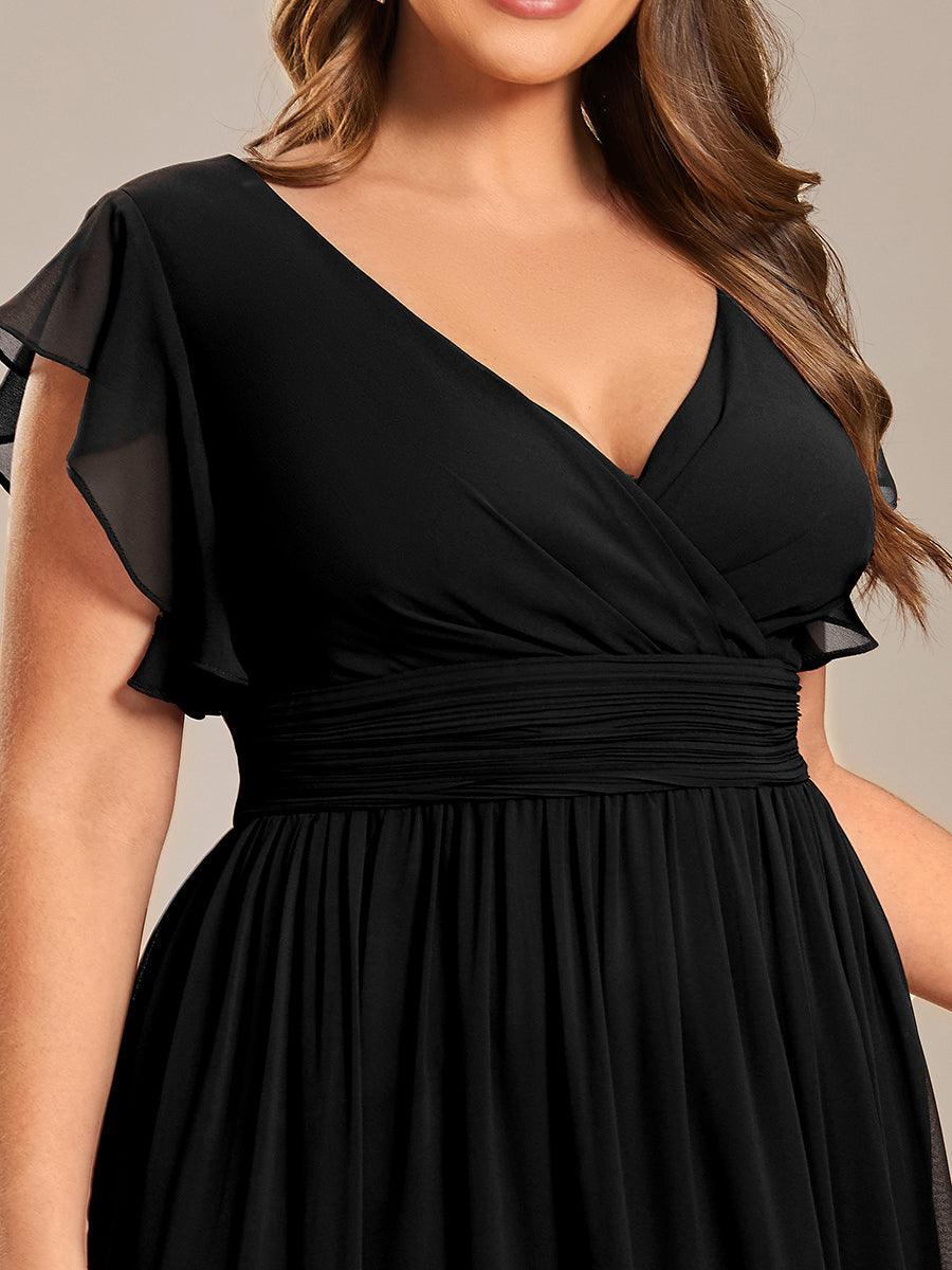 Elegant Open Back Long Chiffon Bridesmaid Dress - Elena Harper