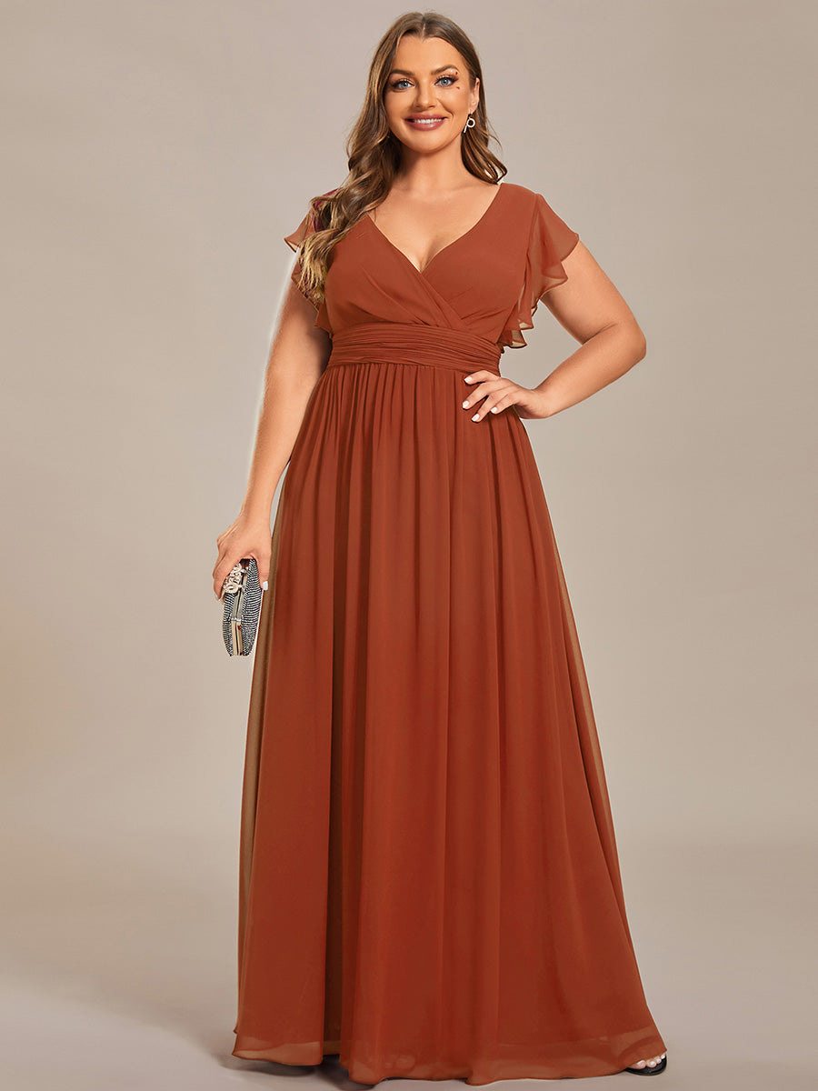 Elegant Open Back Long Chiffon Bridesmaid Dress - Elena Harper