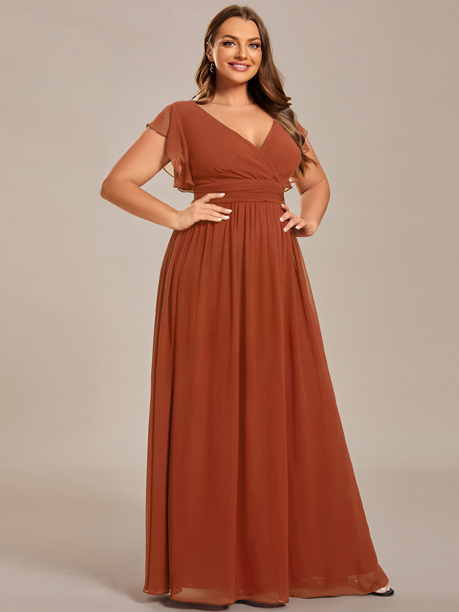Elegant Open Back Long Chiffon Bridesmaid Dress - Elena Harper