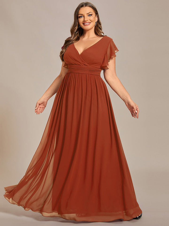 Elegant Open Back Long Chiffon Bridesmaid Dress - Elena Harper