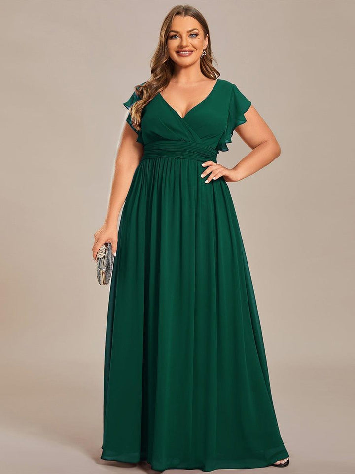 Elegant Open Back Long Chiffon Bridesmaid Dress - Elena Harper