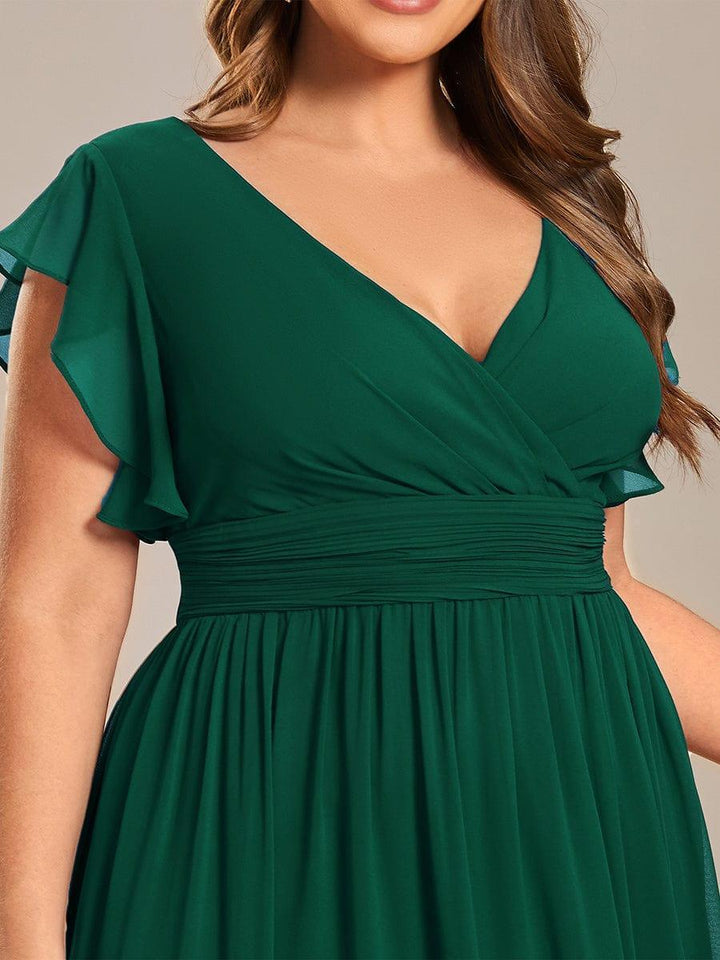 Elegant Open Back Long Chiffon Bridesmaid Dress - Elena Harper