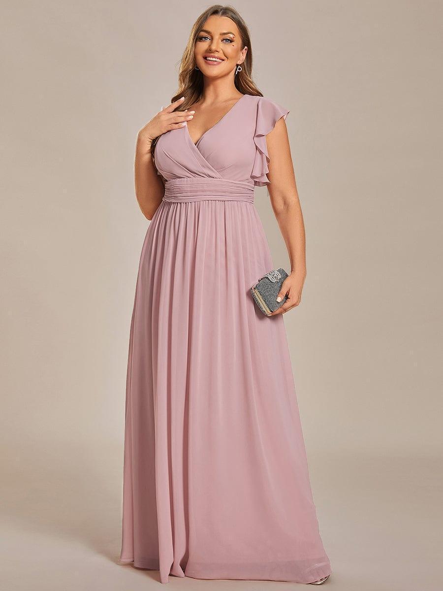 Elegant Open Back Long Chiffon Bridesmaid Dress - Elena Harper