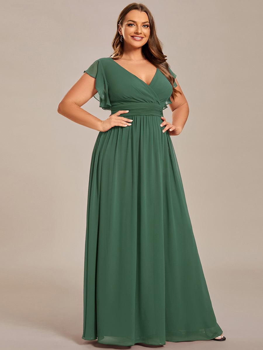 Elegant Open Back Long Chiffon Bridesmaid Dress - Elena Harper