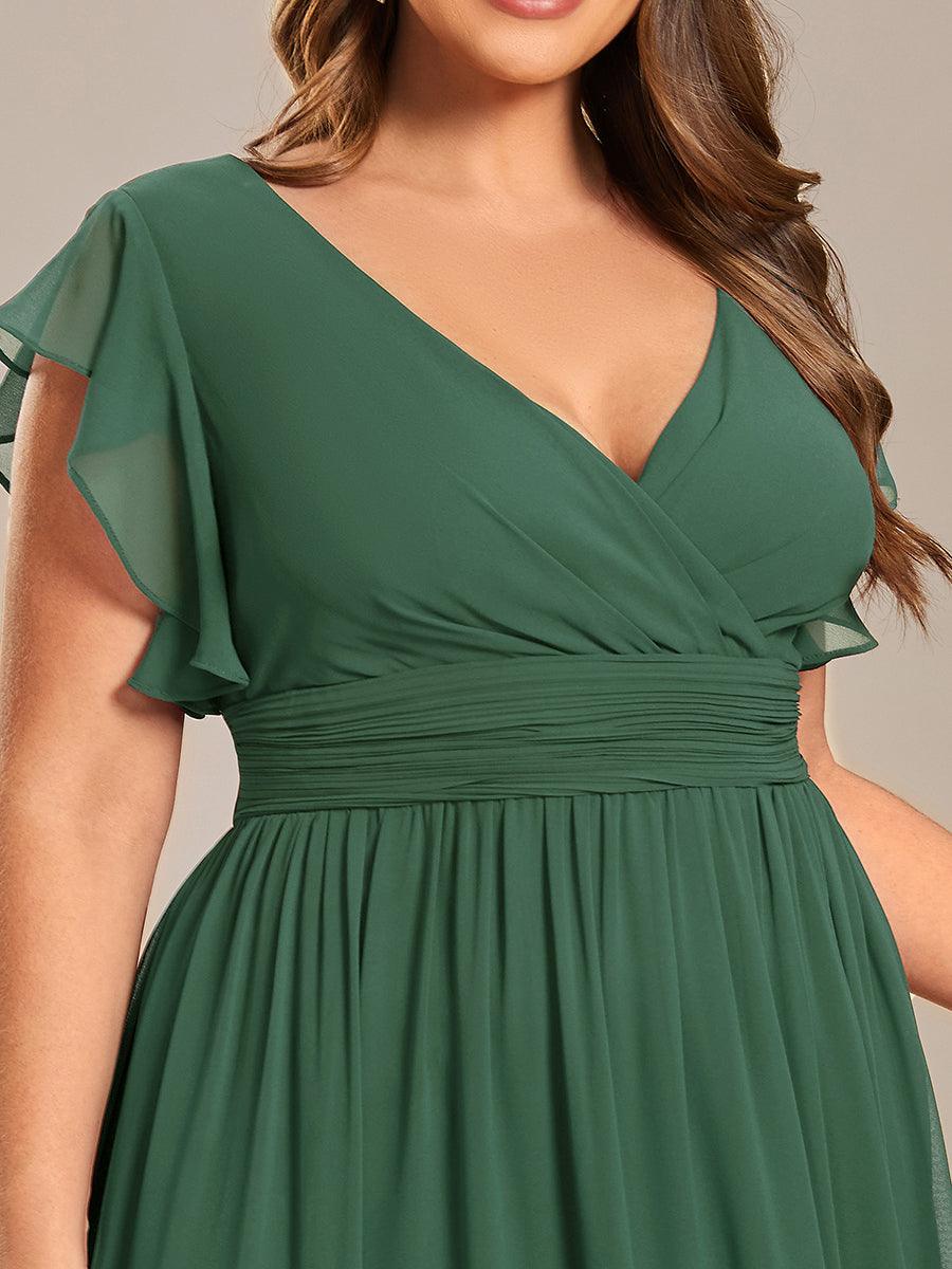 Elegant Open Back Long Chiffon Bridesmaid Dress - Elena Harper