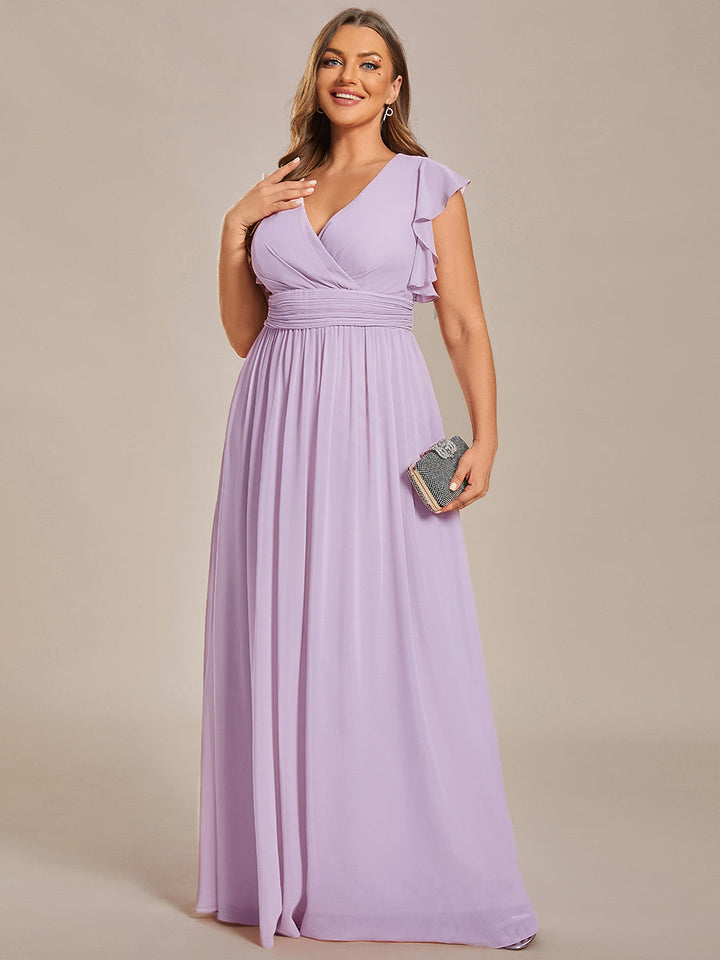 Elegant Open Back Long Chiffon Bridesmaid Dress - Elena Harper