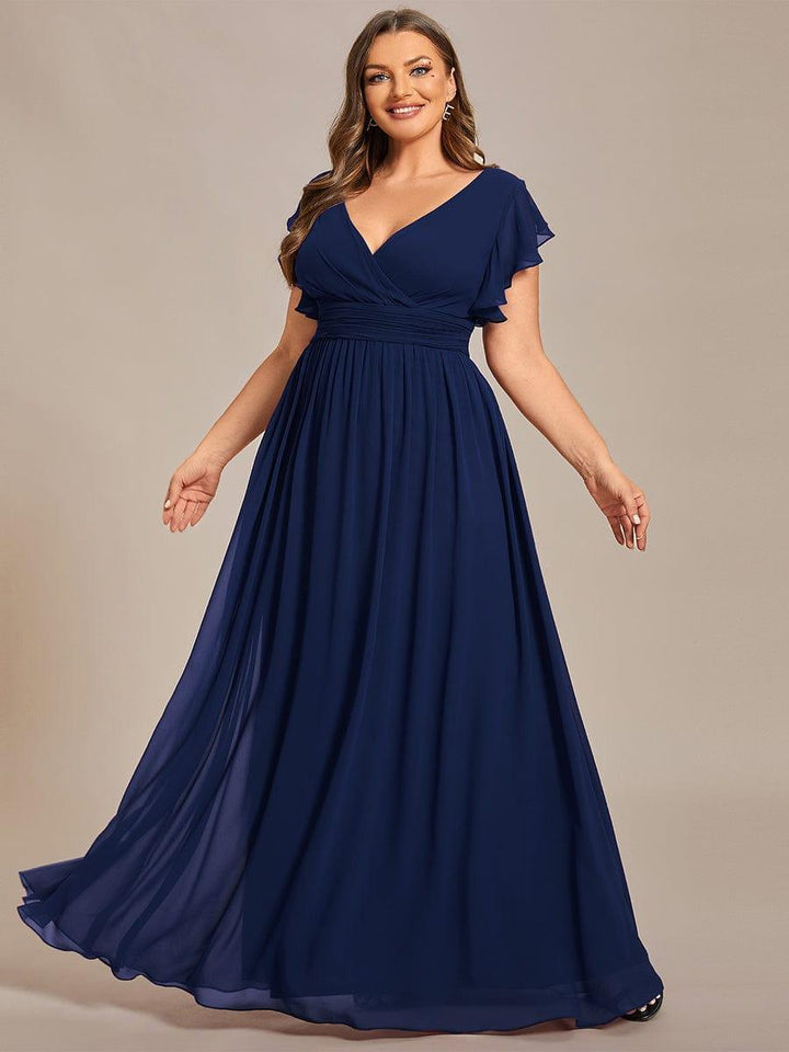 Elegant Open Back Long Chiffon Bridesmaid Dress - Elena Harper