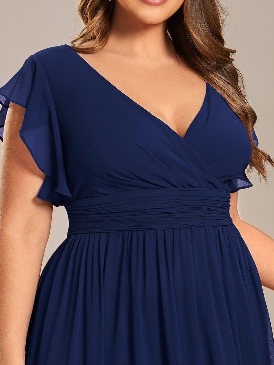 Elegant Open Back Long Chiffon Bridesmaid Dress - Elena Harper