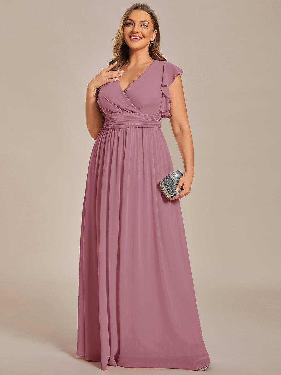 Elegant Open Back Long Chiffon Bridesmaid Dress - Elena Harper
