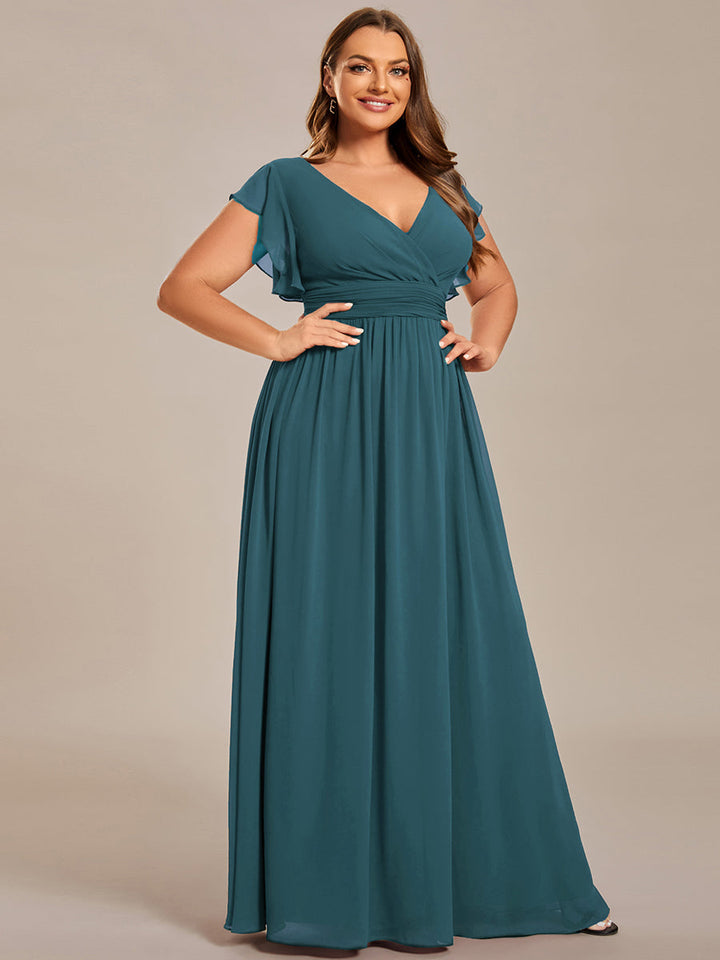 Elegant Open Back Long Chiffon Bridesmaid Dress - Elena Harper