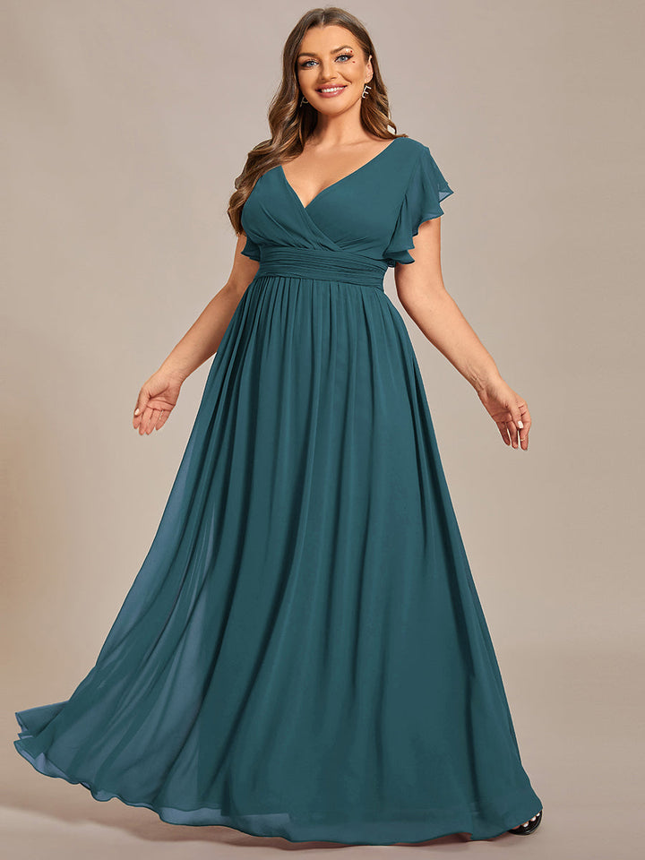 Elegant Open Back Long Chiffon Bridesmaid Dress - Elena Harper