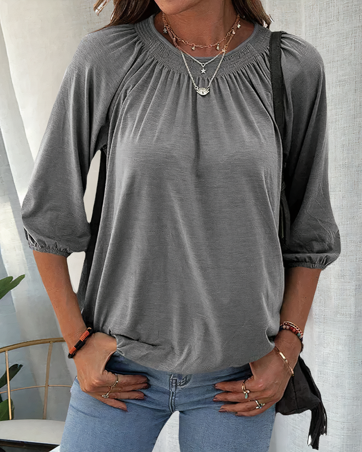 ESTELLE - Elegant 3/4 Sleeve Blouse