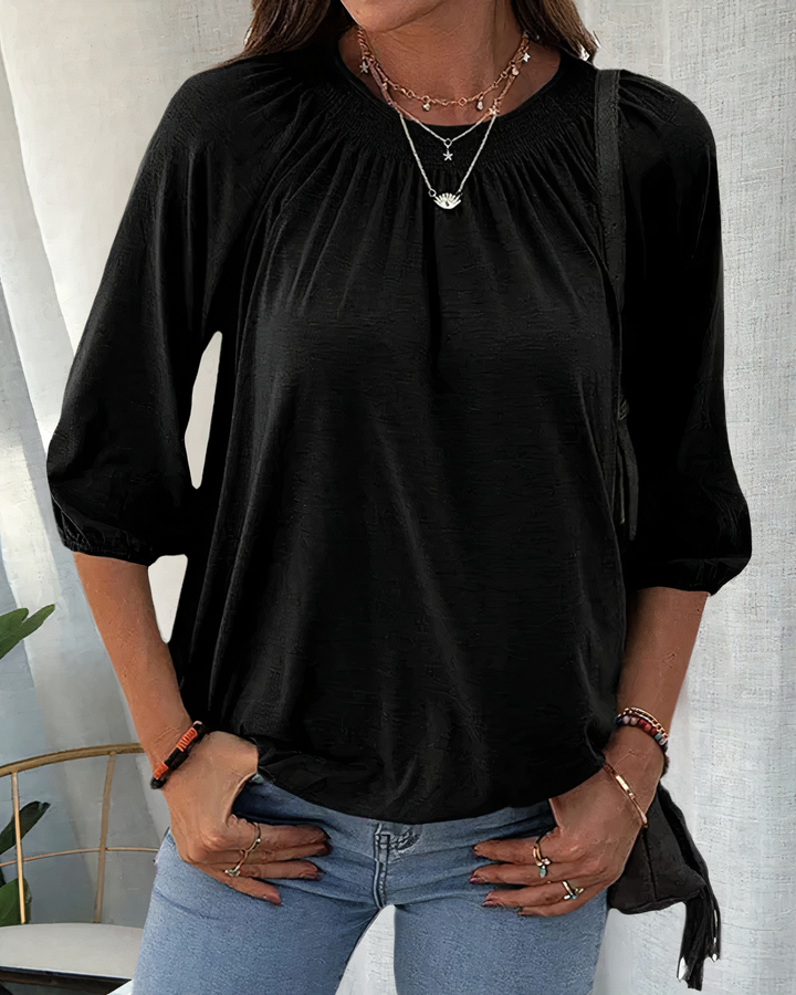 ESTELLE - Elegant 3/4 Sleeve Blouse