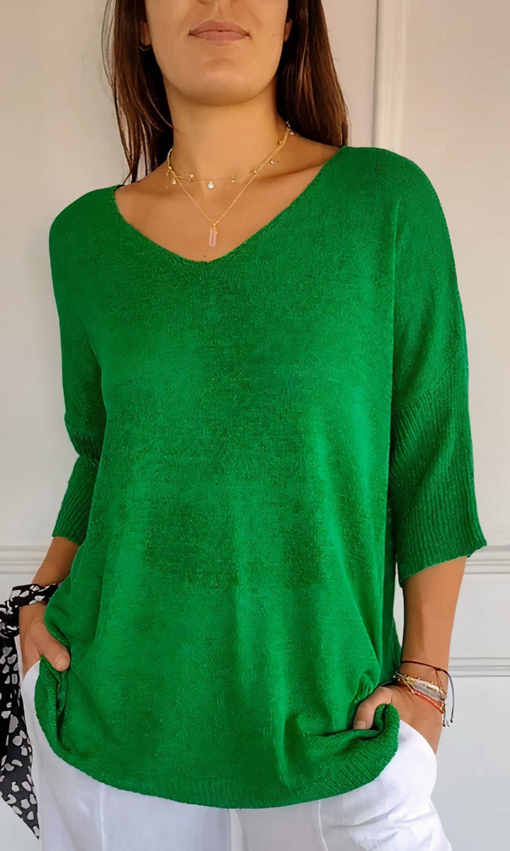 EVI - Knit Top with V-Neck
