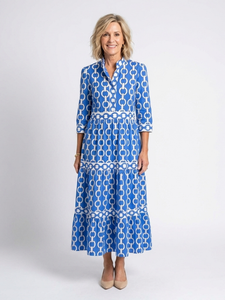 Ysolde™  |  Chain Pattern Midi Dress