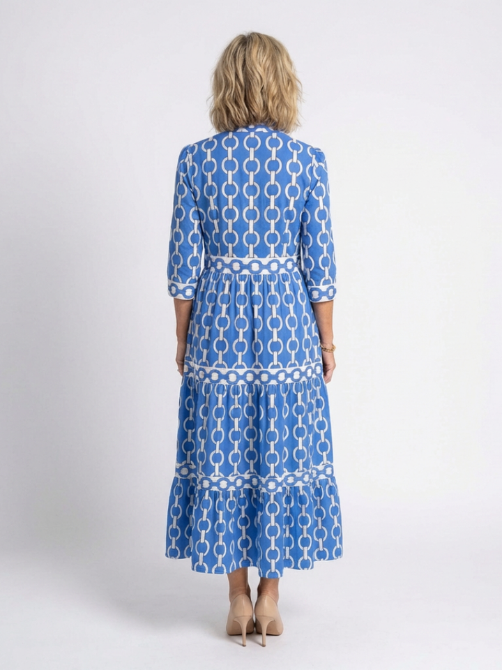 Ysolde™  |  Chain Pattern Midi Dress