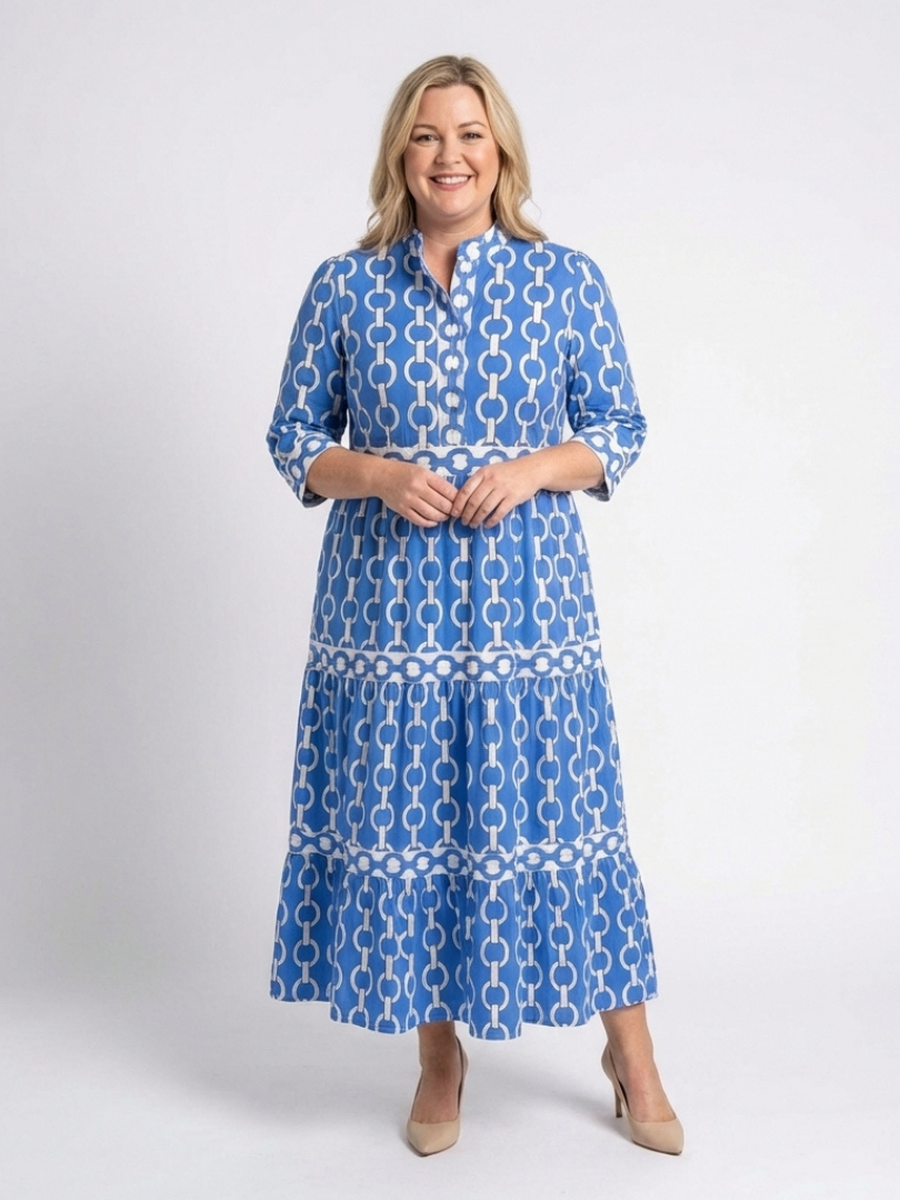 Ysolde™  |  Chain Pattern Midi Dress