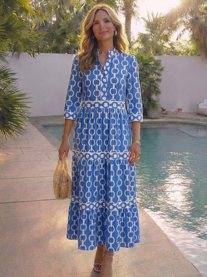 Ysolde™  |  Chain Pattern Midi Dress