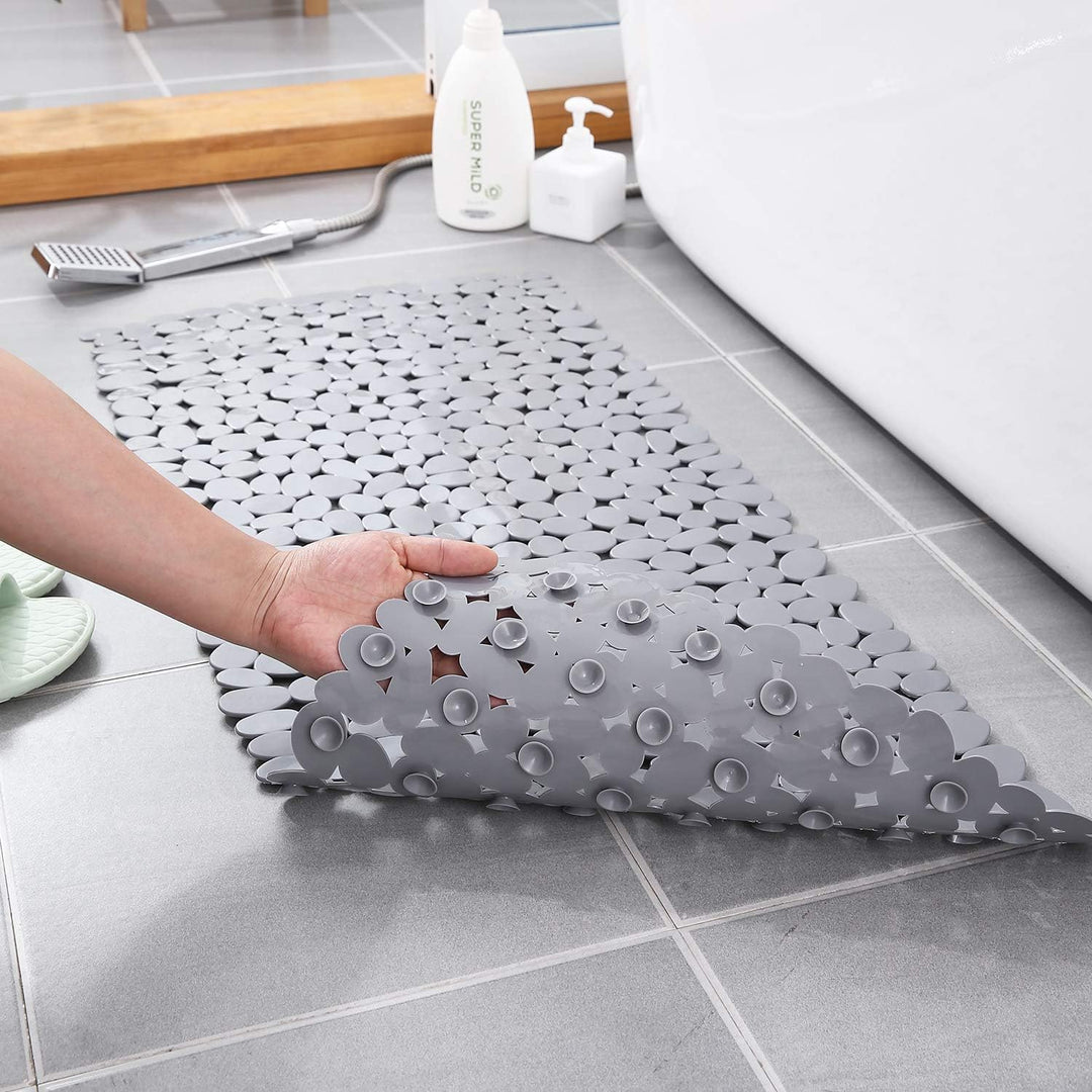 Bath Mat Pebble Structure PVC with Suction Cups, Anti-Slip